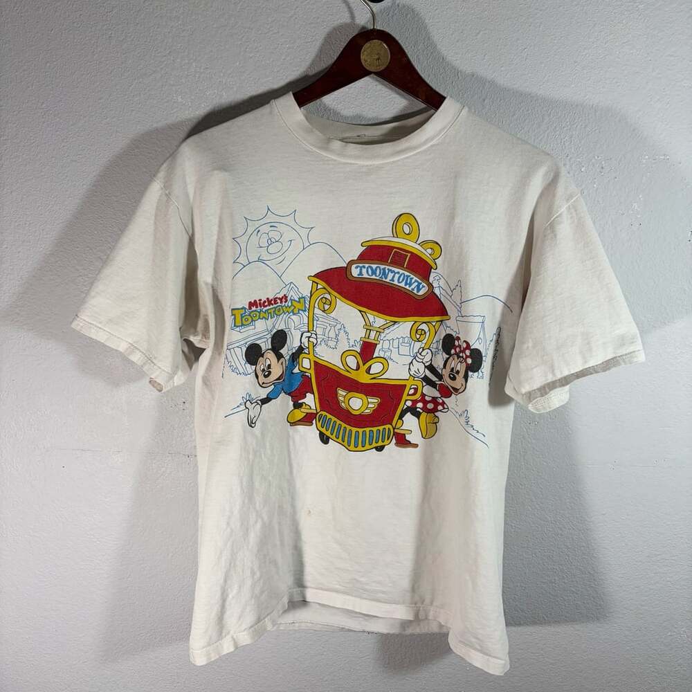 Disney Designs Mickey Toontown T-Shirt Size Large White
